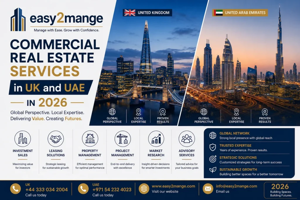 Commercial Real Estate Services in UK and UAE in 2026