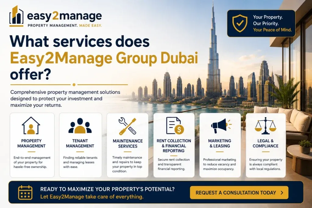 What services does Easy2Manage Group Dubai offer?